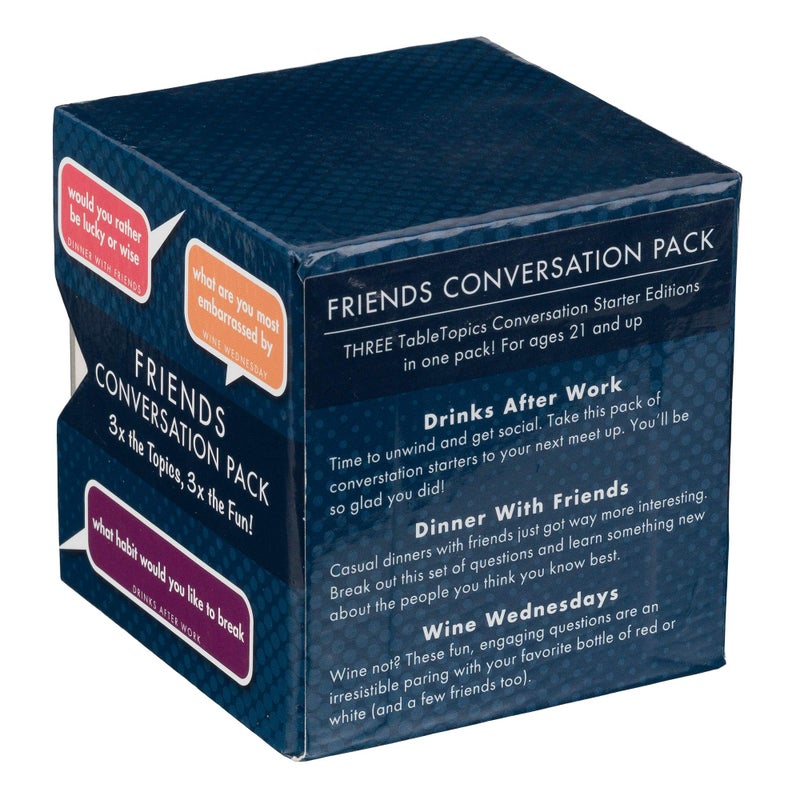 TableTopics Friends Conversation Pack Card Game - 120 Fun Conversation Starter Cards for Adult Parties, Friendsâ€™ Game Nights, or Girlsâ€™ Nights, Getting to Know You Questions, Boxed Set of 3 Topics - Image 5